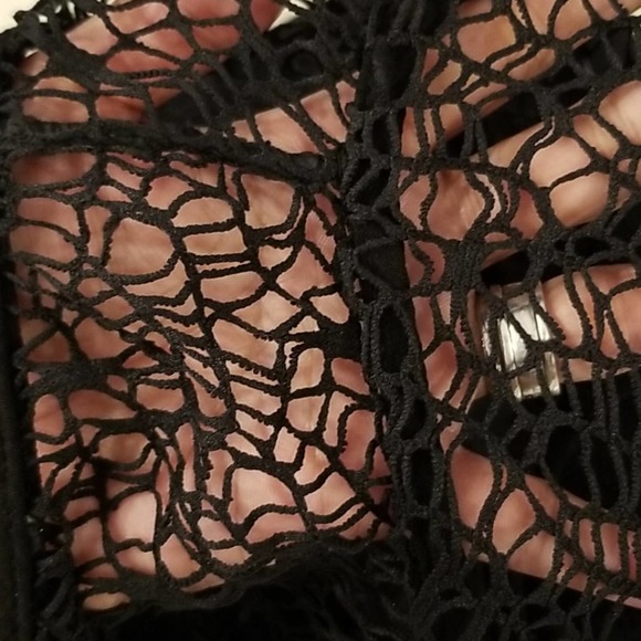 City Chic Crepe Crochet Trim Cocktail Dress M/18W - Picture 9 of 16